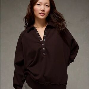 NWT AE Big Hug Henley Sweatshirt